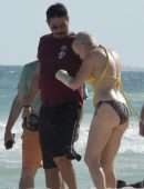 Rose McGowan in Bikini on the Beach in Tulum