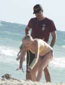 Rose McGowan in Bikini on the Beach in Tulum