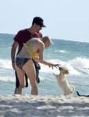 Rose McGowan in Bikini on the Beach in Tulum