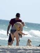 Rose McGowan in Bikini on the Beach in Tulum