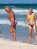 Rose McGowan in Bikini on the Beach in Tulum