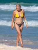 Rose McGowan in Bikini on the Beach in Tulum