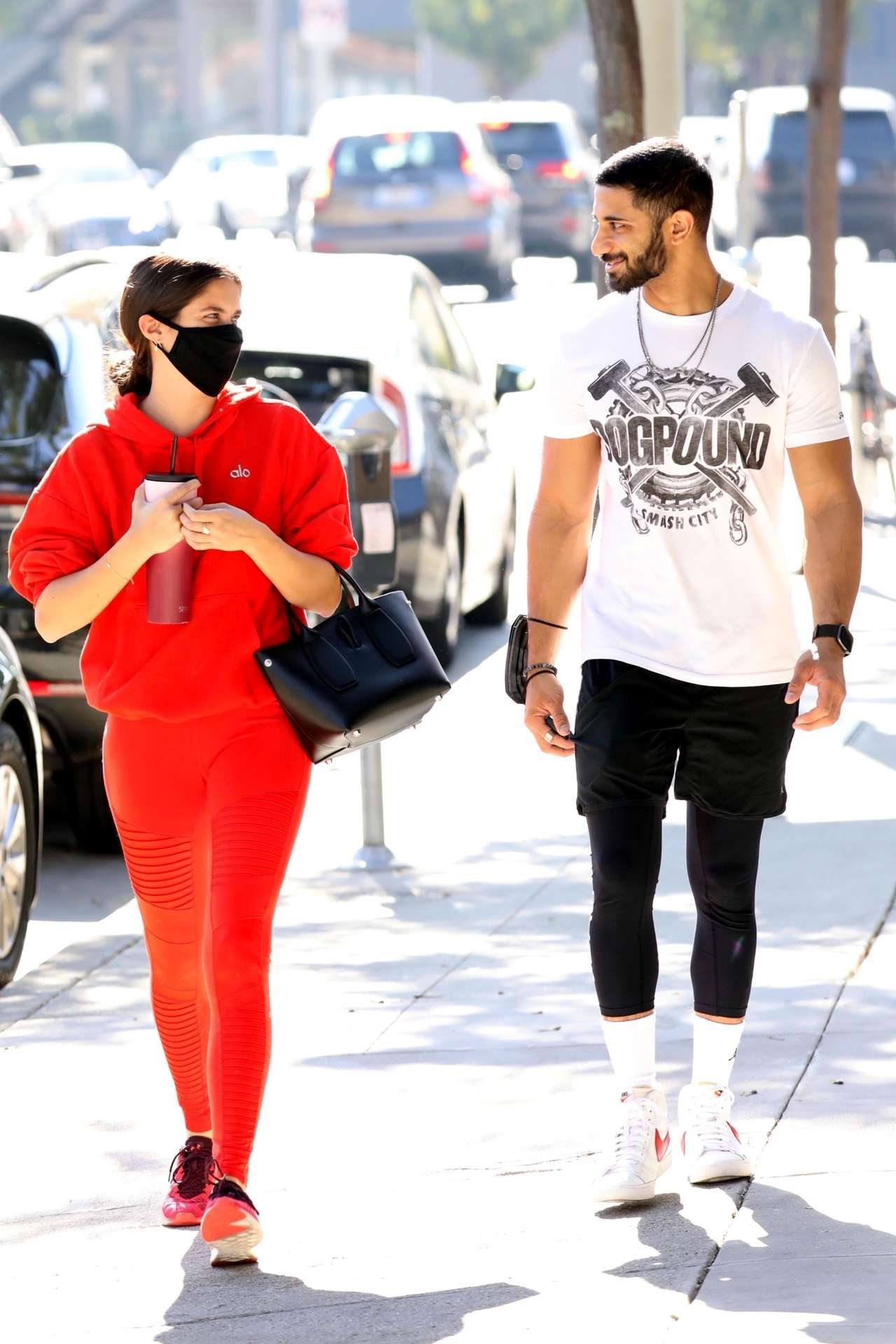 Sara Sampaio Cleavage Outside a Gym in West Hollywood