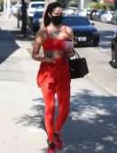 Sara Sampaio Cleavage Outside a Gym in West Hollywood