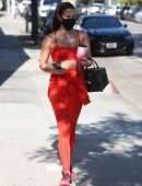 Sara Sampaio Cleavage Outside a Gym in West Hollywood