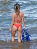 Sydney Sweeney Booty in Bikini on the Beach in Hawaii