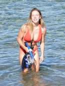 Sydney Sweeney Booty in Bikini on the Beach in Hawaii