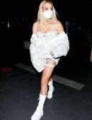Tana Mongeau Leggy and Cleavage at BOA Steakhouse in West Hollywood