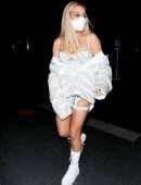 Tana Mongeau Leggy and Cleavage at BOA Steakhouse in West Hollywood