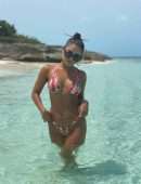 Vanessa Hudgens Booty in a Tiny Floral Wet Bikini
