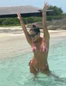 Vanessa Hudgens Booty in a Tiny Floral Wet Bikini