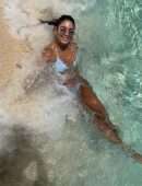 Vanessa Hudgens Butt Cheeks in a Wet Thong Bikini at the Beach