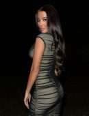 Yazmin Oukhellou in Tight Dress Leaving the Chiltern Firehouse in London