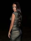 Yazmin Oukhellou in Tight Dress Leaving the Chiltern Firehouse in London