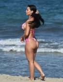 Yazmin Oukhellou Booty in Tiny Bikini at the Beach in Turkey