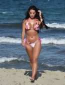 Yazmin Oukhellou Booty in Tiny Bikini at the Beach in Turkey