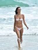 Alessandra Ambrosio Booty in a Tiny Bikini on the Beach in Florianopolis
