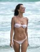 Alessandra Ambrosio Booty in a Tiny Bikini on the Beach in Florianopolis