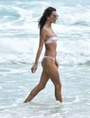 Alessandra Ambrosio Booty in a Tiny Bikini on the Beach in Florianopolis
