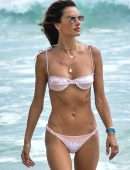 Alessandra Ambrosio Booty in a Tiny Bikini on the Beach in Florianopolis