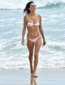 Alessandra Ambrosio Booty in a Tiny Bikini on the Beach in Florianopolis
