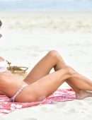 Alessandra Ambrosio Booty in a Tiny Bikini on the Beach in Florianopolis