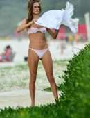 Alessandra Ambrosio Booty in a Tiny Bikini on the Beach in Florianopolis