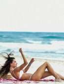 Alessandra Ambrosio Booty in a Tiny Bikini on the Beach in Florianopolis