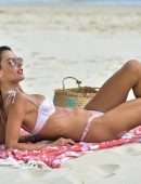 Alessandra Ambrosio Booty in a Tiny Bikini on the Beach in Florianopolis
