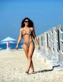Amy Willerton in Bikini at a Beach in Dubai