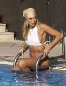 Arabella Chi Booty in Bikini by Pool in Dubai