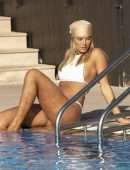 Arabella Chi Booty in Bikini by Pool in Dubai