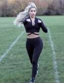 Bianca Gascoigne Booty and Cleavage, Working Out in Kent