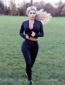 Bianca Gascoigne Booty and Cleavage, Working Out in Kent