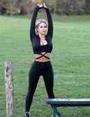 Bianca Gascoigne Booty and Cleavage, Working Out in Kent