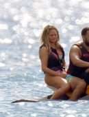 Chrissy Teigen Booty in Swimsuit at Waters of Saint-Barthelemy