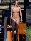 Delilah Belle Hamlin Booty in Bikini at a Pool in Cabo San Lucas