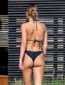 Delilah Belle Hamlin Booty in Thong Bikini at a Pool in Cabo San Lucas