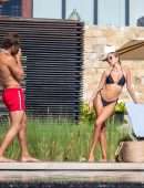 Delilah Belle Hamlin Booty in Thong Bikini at a Pool in Cabo San Lucas