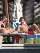 Delilah Belle Hamlin Booty in Thong Bikini at a Pool in Cabo San Lucas
