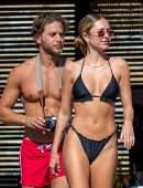 Delilah Belle Hamlin Booty in Thong Bikini at a Pool in Cabo San Lucas