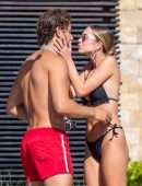 Delilah Belle Hamlin Booty in Thong Bikini at a Pool in Cabo San Lucas