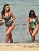 Francesca Allen in Swimsuit, Enjoys a Day on the Beach in Dubai