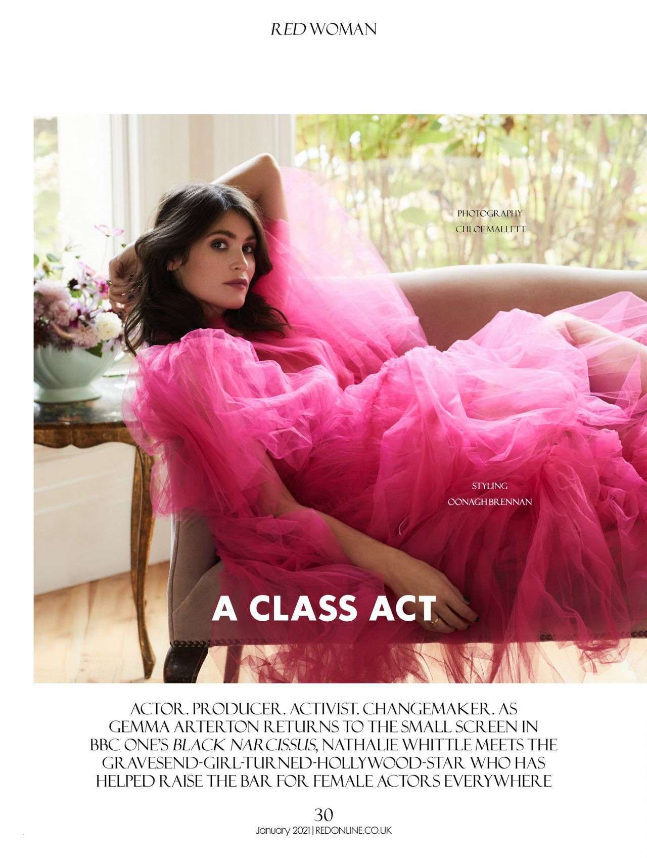 Gemma Arterton in Red Magazine - January 2021