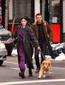Hailee Steinfeld and Jeremy Renner on the Set of 'Hawkeye' in NYC