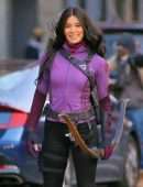 Hailee Steinfeld and Jeremy Renner on the Set of 'Hawkeye' in NYC