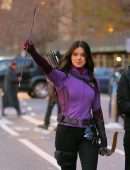 Hailee Steinfeld and Jeremy Renner on the Set of 'Hawkeye' in NYC