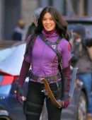 Hailee Steinfeld and Jeremy Renner on the Set of 'Hawkeye' in NYC