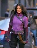 Hailee Steinfeld and Jeremy Renner on the Set of 'Hawkeye' in NYC
