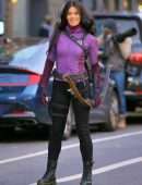 Hailee Steinfeld and Jeremy Renner on the Set of 'Hawkeye' in NYC